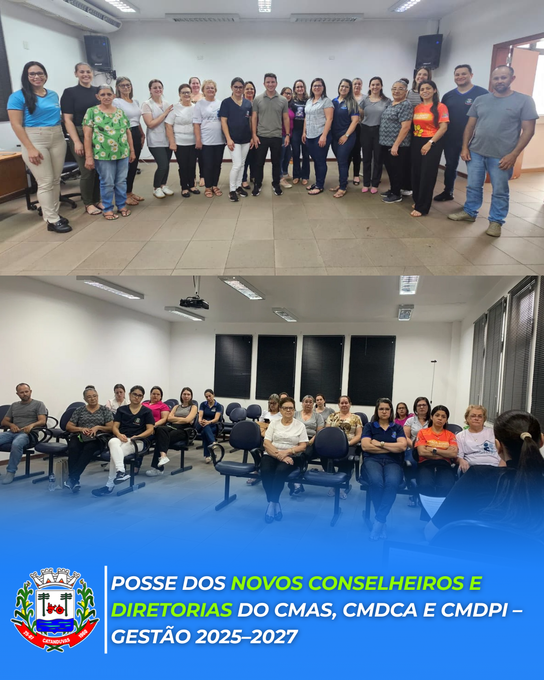 Posse dos novos conselheiros e diretorias do CMAS, CMDCA e CMDPI – Gestão 2025–2027