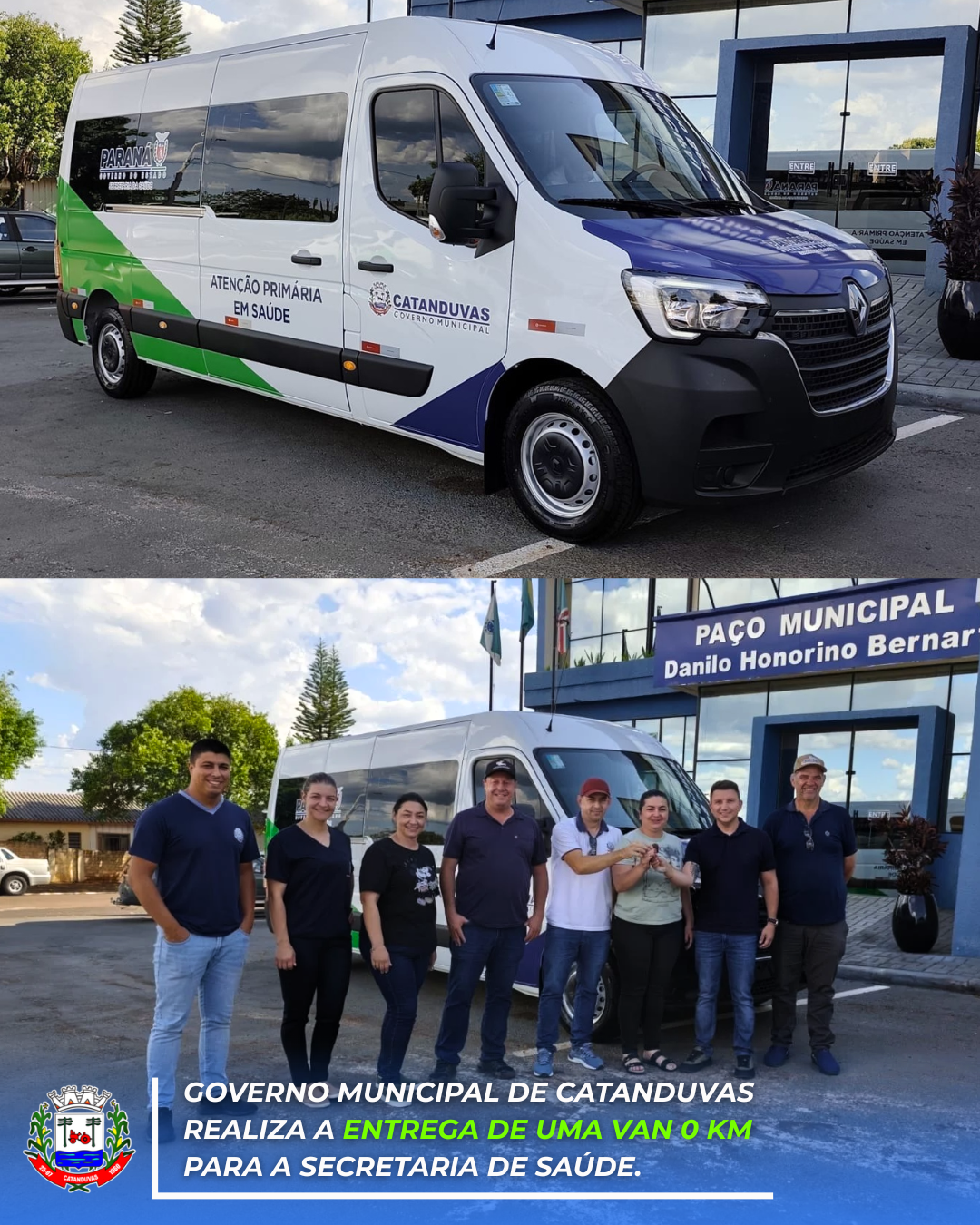 GOVERNO MUNICIPAL REALIZA ENTREGA DE UMA VAN 0 KM PARA SECRETARIA DE SAÚDE